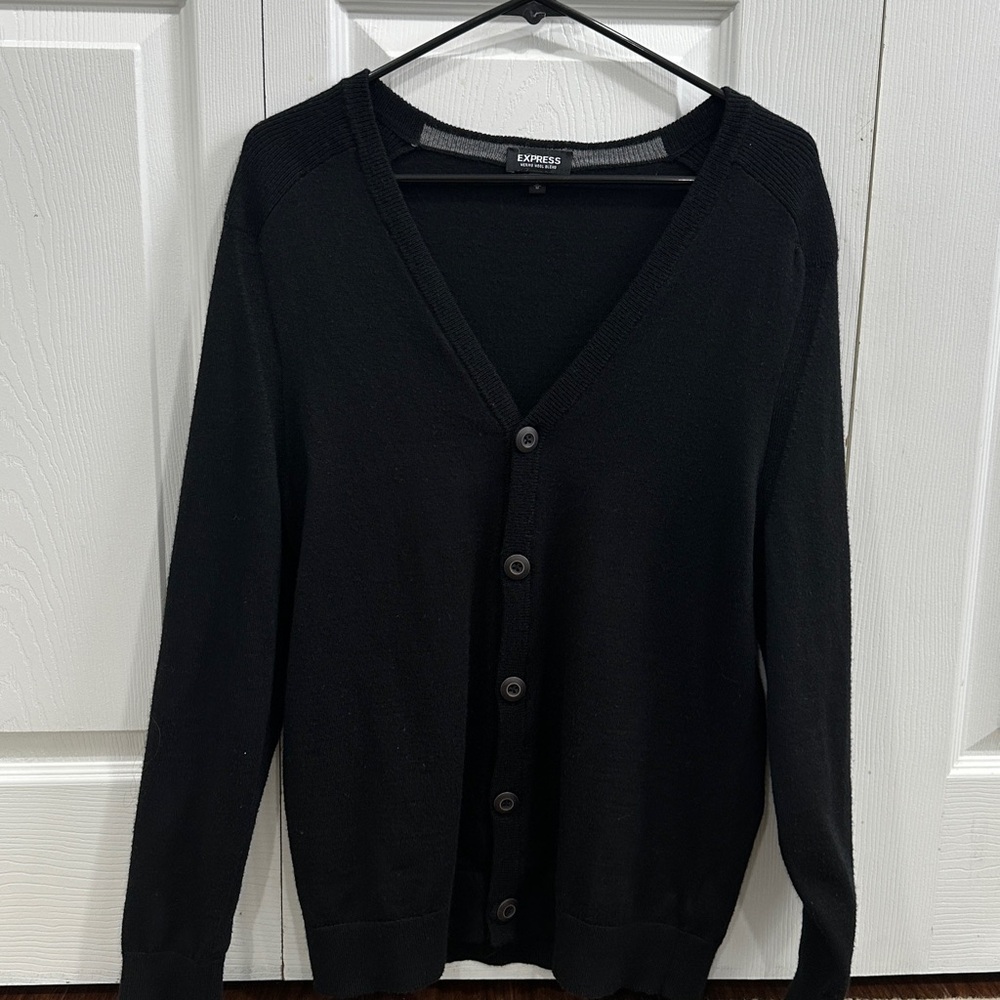 Express Men's Classic Black Cardigan
